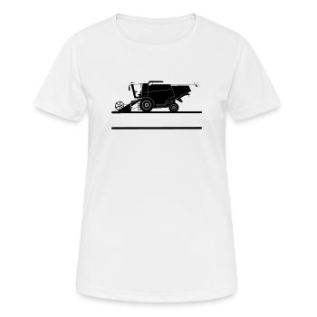 Combiner Combiner avec un espace de texte personnalisé - T-shirt respirant Femme - blanc - Devant - AI Model Female 172 dark (172cm)