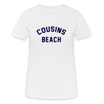 Cousins Beach – College Style - Women's Breathable T-Shirt - white - Front - AI Model Female 172 dark (172cm)