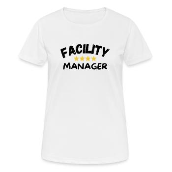 Facility Manager - Frauen T-Shirt atmungsaktiv - Weiß - Vorne - AI Model Female 172 dark (172cm)