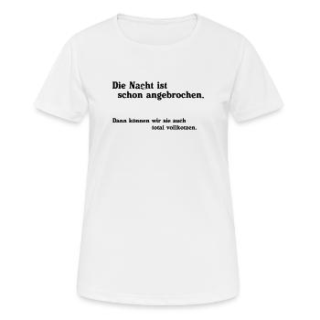 La nuit est tombée - T-shirt respirant Femme - blanc - Devant - AI Model Female 172 dark (172cm)