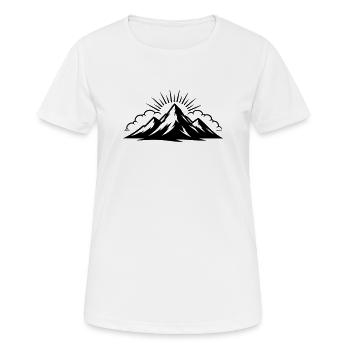 Montagnes Nuages Sommets - T-shirt respirant Femme - blanc - Devant - AI Model Female 172 dark (172cm)