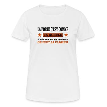 Ta Gueule  - T-shirt respirant Femme - blanc - Devant - AI Model Female 172 dark (172cm)