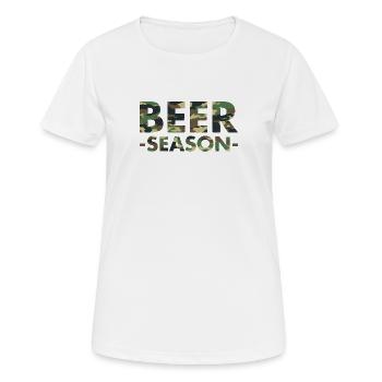 Saison de la bière - Bier Saison - T-shirt respirant Femme - blanc - Devant - AI Model Female 172 dark (172cm)