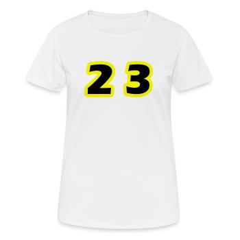 Symbole du chiffre 23 - T-shirt respirant Femme - blanc - Devant - AI Model Female 172 dark (172cm)