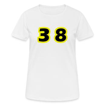 Symbole du chiffre 38 - T-shirt respirant Femme - blanc - Devant - AI Model Female 172 dark (172cm)