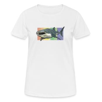 Requin-baleine Rhincodon typus - T-shirt respirant Femme - blanc - Devant - AI Model Female 172 dark (172cm)