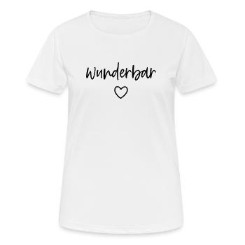 wunderbar Herz - Frauen T-Shirt atmungsaktiv - Weiß - Vorne - AI Model Female 172 dark (172cm)