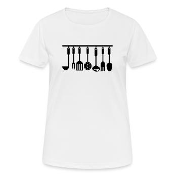 Kitchen utensils kitchen utensils - Women's Breathable T-Shirt - white - Front - AI Model Female 172 dark (172cm)