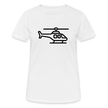 Hubschrauber - Frauen T-Shirt atmungsaktiv - Weiß - Vorne - AI Model Female 172 dark (172cm)