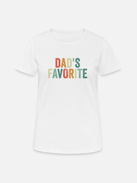 Lieblingskind Lustiger Papas Lieblings - Frauen T-Shirt atmungsaktiv - Weiß