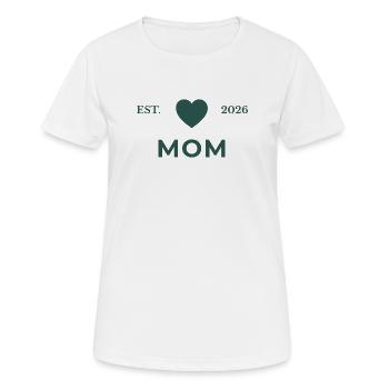 Mom established 2026 - Frauen T-Shirt atmungsaktiv - Weiß - Vorne - AI Model Female 172 dark (172cm)