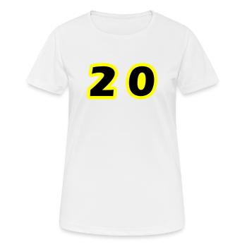 20 Symbole numérique - T-shirt respirant Femme - blanc - Devant - AI Model Female 172 dark (172cm)