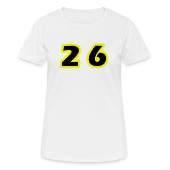Symbole du chiffre 26 - T-shirt respirant Femme - blanc - Devant - AI Model Female 172 dark (172cm)