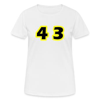 Symbole numérique 43 - T-shirt respirant Femme - blanc - Devant - AI Model Female 172 dark (172cm)