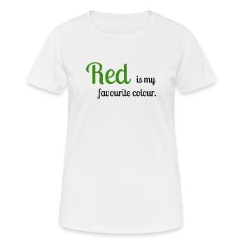 Rot - Frauen T-Shirt atmungsaktiv - Weiß - Vorne - AI Model Female 172 dark (172cm)