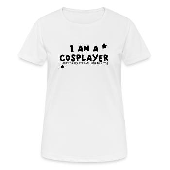 I am a Cosplayer - Women's Breathable T-Shirt - white - Front - AI Model Female 172 dark (172cm)