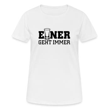 Einer geht immer - Frauen T-Shirt atmungsaktiv - Weiß - Vorne - AI Model Female 172 dark (172cm)