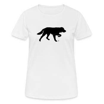 langhaariger Vorstehhund - Frauen T-Shirt atmungsaktiv - Weiß - Vorne - AI Model Female 172 dark (172cm)