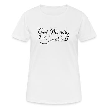 Bonjour ma chérie - T-shirt respirant Femme - blanc - Devant - AI Model Female 172 dark (172cm)