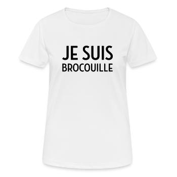 Brocouille / Inconnus / Comique / Humour / Marrant - T-shirt respirant Femme - blanc - Devant - AI Model Female 172 dark (172cm)