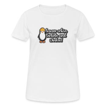 Immer schön lächeln und winken! - Frauen T-Shirt atmungsaktiv - Weiß - Vorne - AI Model Female 172 dark (172cm)