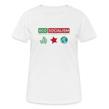 Öko-Sozialismus - Frauen T-Shirt atmungsaktiv - Weiß - Vorne - AI Model Female 172 dark (172cm)