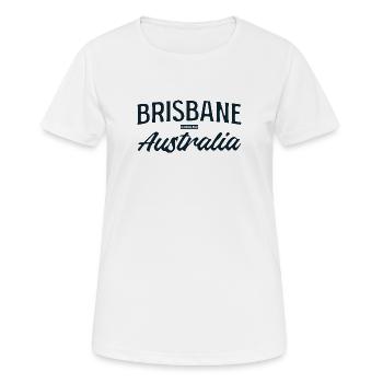 Brisbane Australia Script - Women's Breathable T-Shirt - white - Front - AI Model Female 172 dark (172cm)