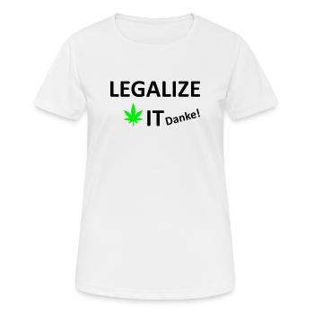 Legalize It weed Cannabis Marihuana - Frauen T-Shirt atmungsaktiv - Weiß - Vorne - AI Model Female 172 dark (172cm)