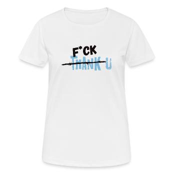 MERCI Déclaration bleue - T-shirt respirant Femme - blanc - Devant - AI Model Female 172 dark (172cm)