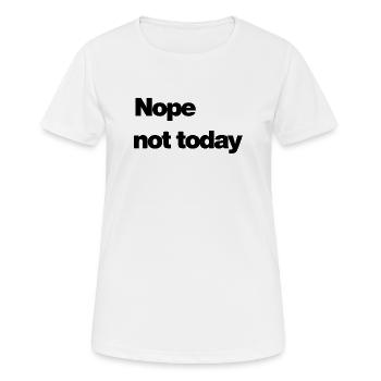 Nope – Minimalistisches Absage-Motiv - Frauen T-Shirt atmungsaktiv - Weiß - Vorne - AI Model Female 172 dark (172cm)
