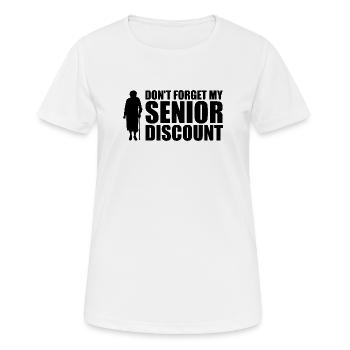 N’oubliez pas ma réduction senior Older S - T-shirt respirant Femme - blanc - Devant - AI Model Female 172 dark (172cm)