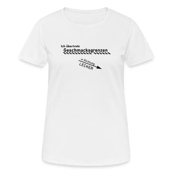 Limite de goût - T-shirt respirant Femme - blanc - Devant - AI Model Female 172 dark (172cm)