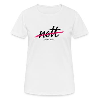 Bien - Pas aujourd’hui. C’était hier. - T-shirt respirant Femme - blanc - Devant - AI Model Female 172 dark (172cm)