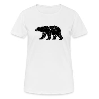 Bear Ripps Grunge Silhouette - Women's Breathable T-Shirt - white - Front - AI Model Female 172 dark (172cm)