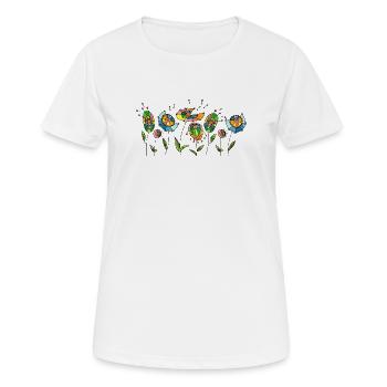 Fleur - T-shirt respirant Femme - blanc - Devant - AI Model Female 172 dark (172cm)