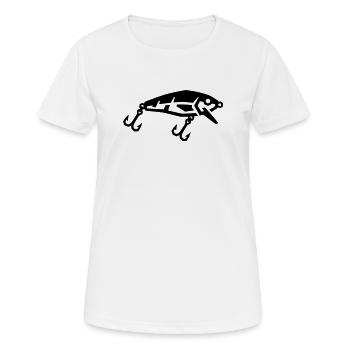 Angelköder Wobbler Angeln Raubfisch Angler - Frauen T-Shirt atmungsaktiv - Weiß - Vorne - AI Model Female 172 dark (172cm)