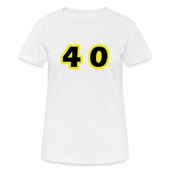 40 Symbole numérique - T-shirt respirant Femme - blanc - Devant - AI Model Female 172 dark (172cm)