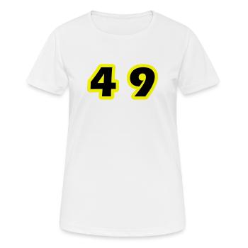 Symbole du chiffre 49 - T-shirt respirant Femme - blanc - Devant - AI Model Female 172 dark (172cm)