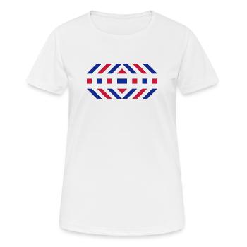 Muster - Frauen T-Shirt atmungsaktiv - Weiß - Vorne - AI Model Female 172 dark (172cm)