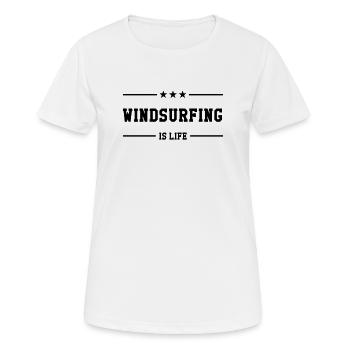 Windsurfen / Windsurfer / Windsurf / Windsurfing - Frauen T-Shirt atmungsaktiv - Weiß - Vorne - AI Model Female 172 dark (172cm)