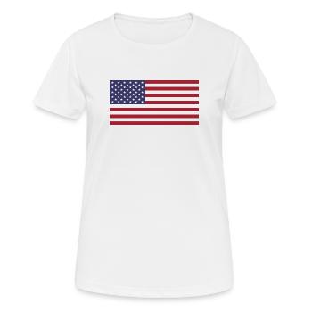 Montrez vos couleurs - États-Unis - T-shirt respirant Femme - blanc - Devant - AI Model Female 172 dark (172cm)