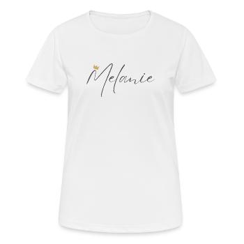 Melanie Prinzessin Krone Mädchen Ästhetik Shirt - Frauen T-Shirt atmungsaktiv - Weiß - Vorne - AI Model Female 172 dark (172cm)