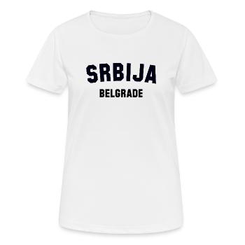BELGRADE, Serbie, Serbie - T-shirt respirant Femme - blanc - Devant - AI Model Female 172 dark (172cm)