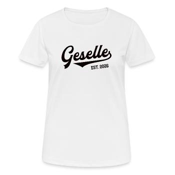 Compagnon 2026 : Examen de compagnon réussi, formation - T-shirt respirant Femme - blanc - Devant - AI Model Female 172 dark (172cm)