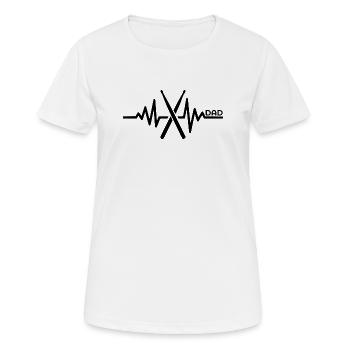 Drumsticks Dad Drummer Heart - Women's Breathable T-Shirt - white - Front - AI Model Female 172 dark (172cm)