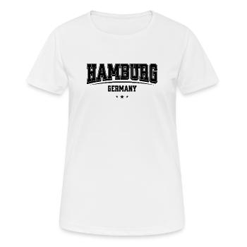 Hamburg lettering Varsity - Women's Breathable T-Shirt - white - Front - AI Model Female 172 dark (172cm)