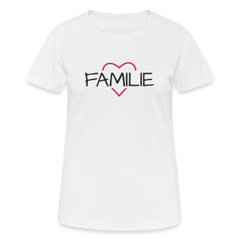 Familie Herz Geschenk Liebe - Frauen T-Shirt atmungsaktiv - Weiß - Vorne - AI Model Female 172 dark (172cm)