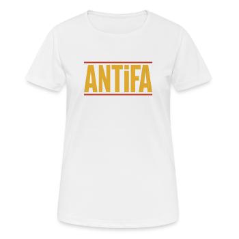 Antifa - Antifascist Merch - Women's Breathable T-Shirt - white - Front - AI Model Female 172 dark (172cm)