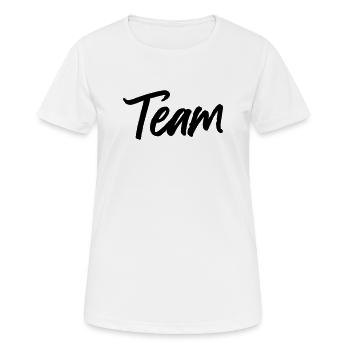 Team - Women's Breathable T-Shirt - white - Front - AI Model Female 172 dark (172cm)