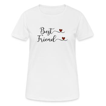 Meilleurs ami - T-shirt respirant Femme - blanc - Devant - AI Model Female 172 dark (172cm)